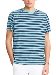 μπλούζα κοντομάνικη funky buddha με ριγέ μοτίβο fbm013-303-04-retro blue ανδρικό