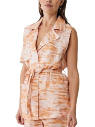γιλέκο mexx printed sleeveless blazer mf006002051w-golden sand γυναικείο