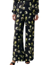 παντελόνι υφασμάτινο mexx printed wide leg mf007005551w-black γυναικείο
