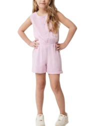 mexx crinkled jumpsuit with buttons mf006500541g-soft lilac κορίτσι