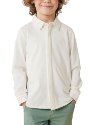 πουκάμισο μακρυμάνικο mexx regular jersey shirt mf007201041b-off white αγόρι