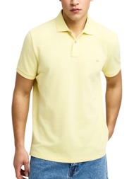 μπλούζα polo funky buddha με διακριτικό λογότυπο fbm013-001-11-lemonade ανδρικό