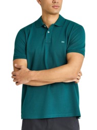 μπλούζα polo funky buddha με διακριτικό λογότυπο fbm013-001-11-emerald ανδρικό