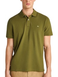 μπλούζα polo funky buddha με διακριτικό λογότυπο fbm013-001-11-khaki ανδρικό