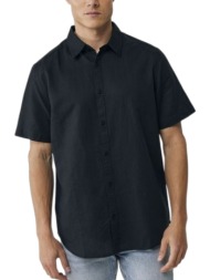 πουκάμισο κοντομάνικο mexx brandon mf007200341m-black ανδρικό