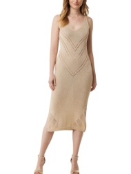 φόρεμα mexx sleeveless v-neck knit dress mf006304651w-warm sand γυναικείο
