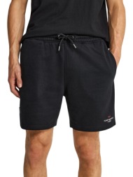 βερμούδα funky buddha αθλητική με λογότυπο fbm013-054-03-black ανδρικό