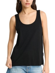 μπλούζα αμάνικη funky buddha tank top fbl013-108-04-black γυναικείο