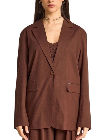 σακάκι funky buddha linen blend fbl013-109-01-coconut shell