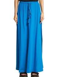 φούστα funky buddha μάξι με λάστιχο στη μέση fbl013-100-14-ibiza blue γυναικείο
