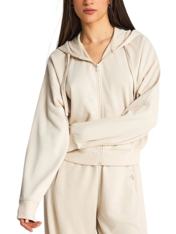 ζακέτα funky buddha φούτερ fbl013-101-06-cloud cream σε προσφορά