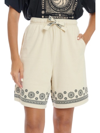 σορτς funky buddha με κέντημα fbl013-104-03-cloud cream σε προσφορά