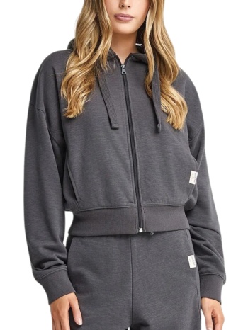 ζακέτα funky buddha φούτερ fbl013-101-06-anthracite σε προσφορά