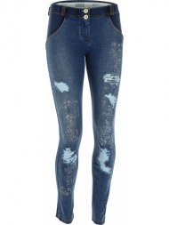 κολάν freddy wr.up. skinny regular rise in distressed denim wrup1rf803-j0y