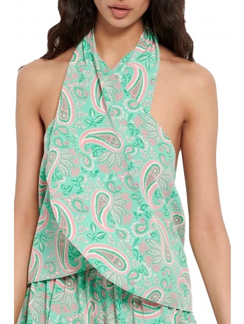 top funky buddha με άνοιγμα στην πλάτη fbl007-126-17-green σε προσφορά