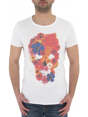 μπλούζα κοντομάνικη adeep flower skull f548pe14103 σε προσφορά