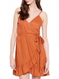 φόρεμα funky buddha mini κρουαζέ fbl007-119-13-terracota