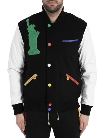 ζακέτα pony by dee & ricky retro statue varsity 695m-black/l σε προσφορά