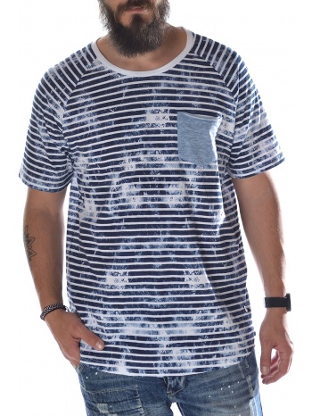 μπλούζα κοντομάνικη brokers blue navy 17012-363-04-blue σε προσφορά