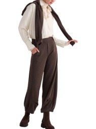 παντελόνι υφασμάτινο attrattivo casual 92016070-brown γυναικείο