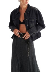μπουφάν attrattivo τζιν animal print 9923745-black γυναικείο