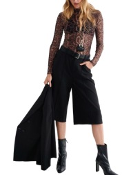 βερμούδα attrattivo μέχρι το γόνατο με ζώνη 9923595-black γυναικείο