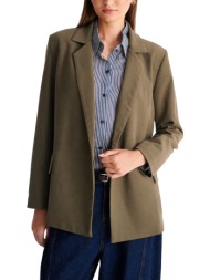 σακάκι ale μονόκουμπο με ελαφριά oversized γραμμή 8924183-olive γυναικείο
