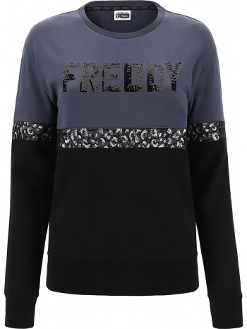 μπλούζα μακρυμάνικη freddy two-tone with sequins σε προσφορά
