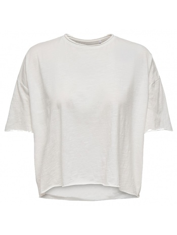 top only onlworld boxy short pleat 15296617-cloud dancer σε προσφορά