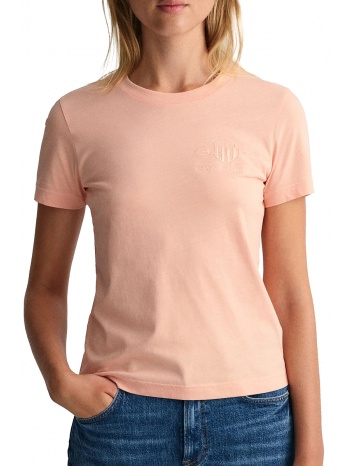 μπλούζα κοντομάνικη gant reg tonal shield 4200262-832 tang σε προσφορά