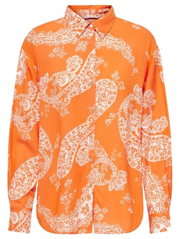 πουκάμισο μακρυμάνικο only onlbella linen 15289378-orange σε προσφορά