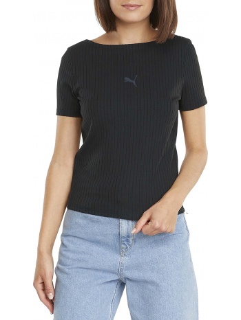 μπλούζα κοντομάνικη puma her ribbed slim 531917-01 σε προσφορά