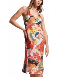 φόρεμα superdry vintage midi halter slip w8011293a-8xy
