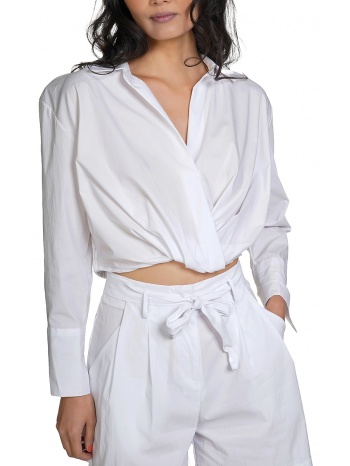 πουκάμισο μακρυμάνικο kendall + kylie cropped v neck σε προσφορά
