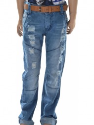 παντελόνι jean m-one miss one με σκισήματα 16097-510-30-00071