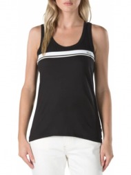 μπλούζα αμάνικη vans script stripe vn0a3ipjblk1-black