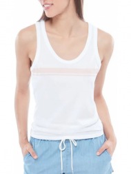 μπλούζα αμάνικη vans script stripe vn0a3ipjwht1-white