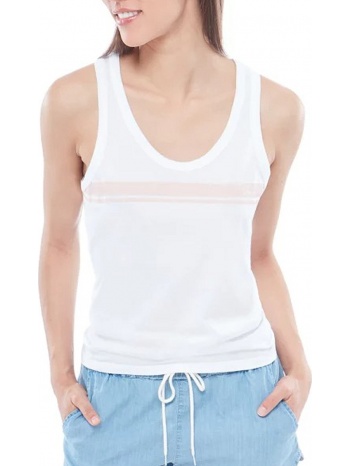 μπλούζα αμάνικη vans script stripe vn0a3ipjwht1-white σε προσφορά