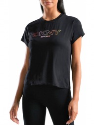 μπλούζα κοντομάνικη dkny dkny sport logo dp1t8020-blk