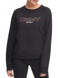 μπλούζα μακρυμάνικη dkny sport dp1t8022-blk