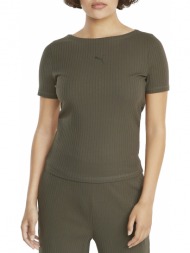 μπλούζα κοντομάνικη puma her ribbed slim 531917-44