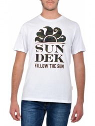 μπλούζα κοντομάνικη sundek logo m026tej7853-white