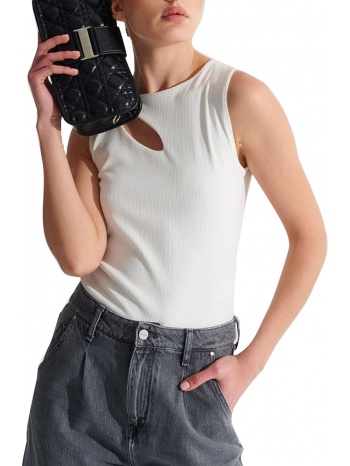 μπλούζα αμάνικη ale με `cut out` 82887281-cream