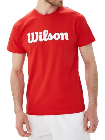 μπλούζα κοντομάνικη wilson script cotton wra747808-00 σε προσφορά