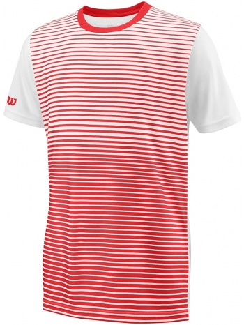 μπλούζα κοντομάνικη wilson team striped crew wra767204-00 σε προσφορά