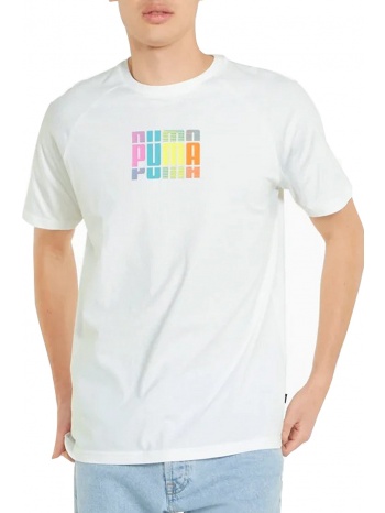 μπλούζα κοντομάνικη puma multicolor graphic tee 848566-02 σε προσφορά
