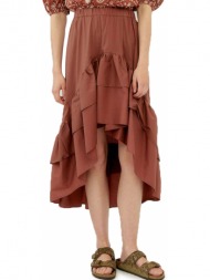 φούστα silvian heach ασσύμετρη pidgeot pgp22504go-brown sug