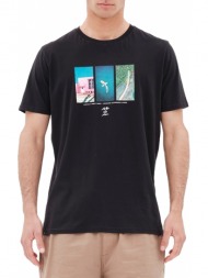 μπλούζα κοντομάνικη emerson με τύπωμα `protect the planet` 221.em33.53-black
