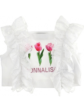 top monnalisa μπουστο top st. tulipani c/sangal 115615sn σε προσφορά