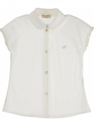 πουκάμισο κοντομάνικο monnalisa με πέρλες 715301a1 5114-0001